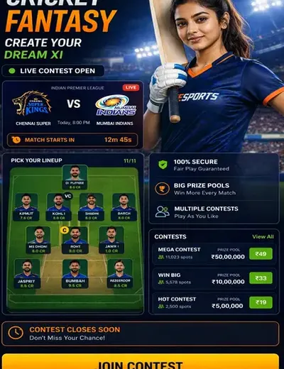GOLDEN143 (golden 143) fantasy cricket & matchday visual 3
